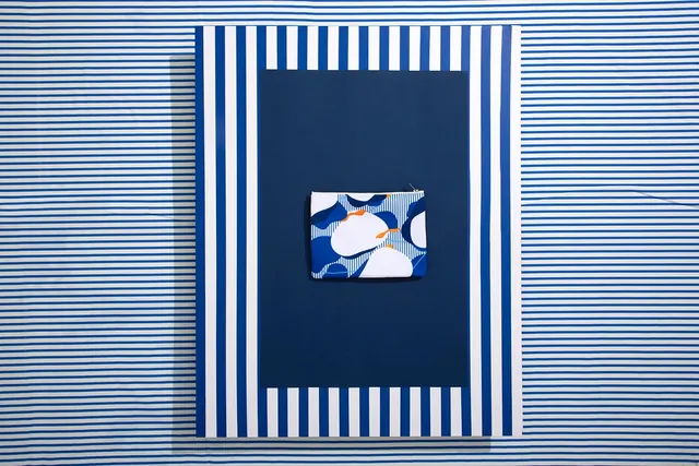 Geometric Blue Abstract Graphic, minimal, swiss, cool