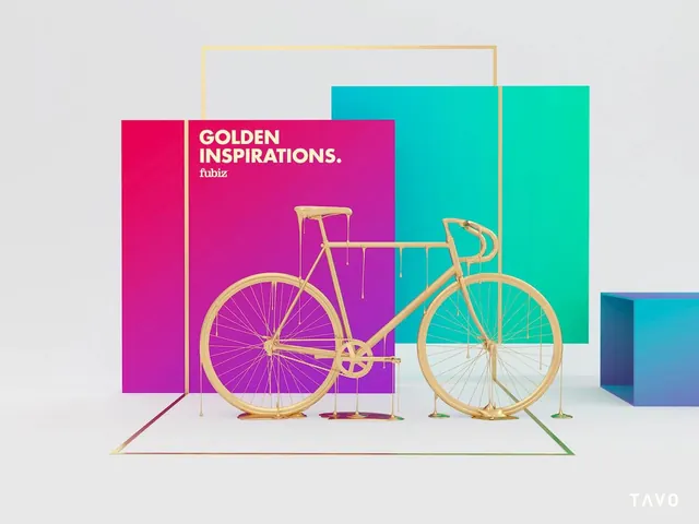 Golden Inspirations Bicycle Graphic, minimal, geometric, vibrant