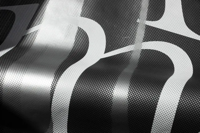 Halftone fabric fold abstract, abstract, minimal, monochrome