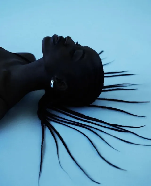 Abstract Portrait with Long Hair, minimal, luxury, cool