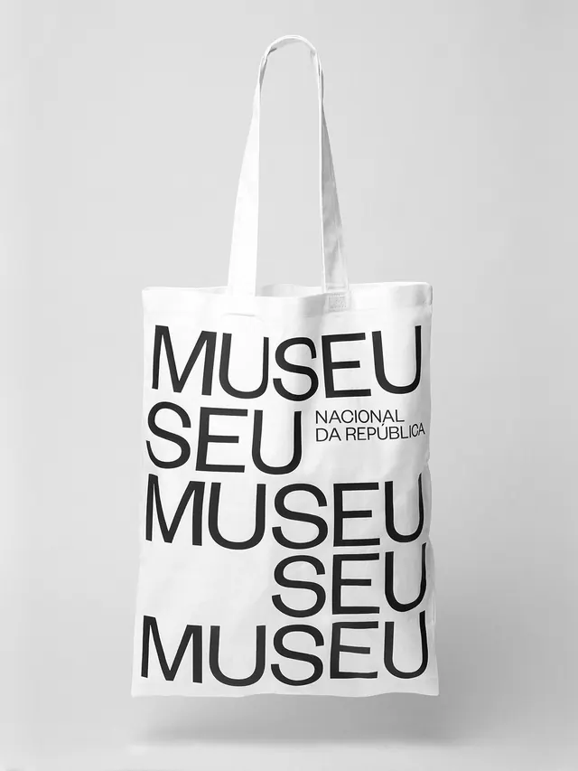 Museu Seu Tote Bag Design, minimal, swiss, monochrome