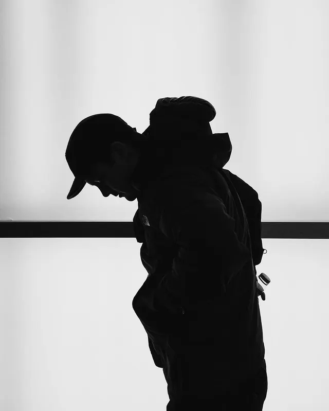 Monochrome Silhouette Portrait, minimal, monochrome, monochrome