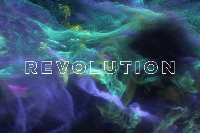 Revolution Abstract Graphic, organic, gradient-heavy, vibrant