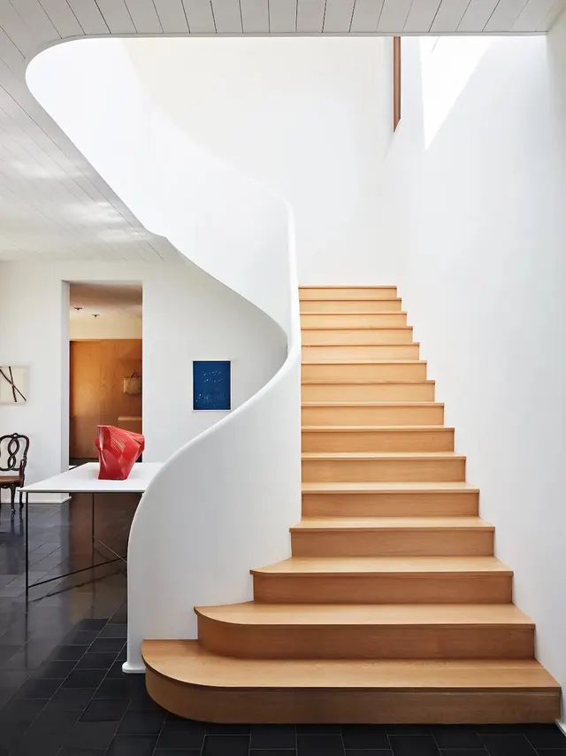 Minimalist Interior Staircase Design, minimal, geometric, light
