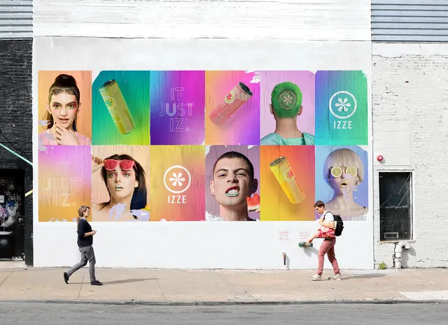 Collage of Portraits and Typography, maximalist, playful, vibrant