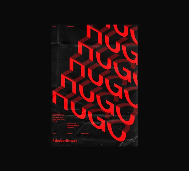 Red Typography Pattern Design, brutalist, dark-mode, dark