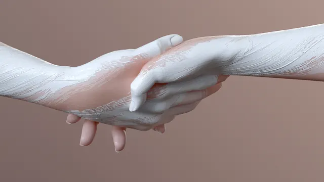 Handshake Illustration, minimal, abstract, monochrome