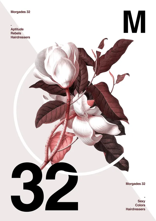 Morphose 32 Editorial Poster, minimal, editorial, high-contrast