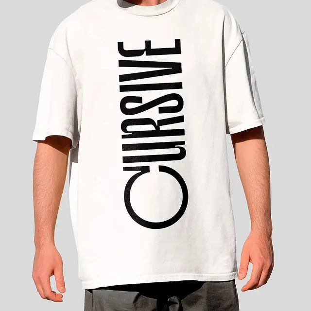 Cursive Wordmark T-Shirt Design, minimal, monochrome, monochrome