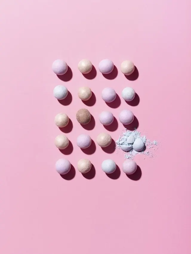 Abstract Oval and Sphere Composition, minimal, geometric, pastel
