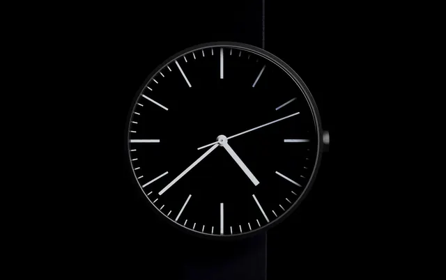 Minimalist Analog Watch Face, minimal, monochrome, dark