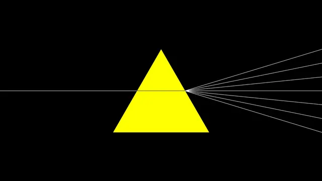 Geometric Light Refraction Graphic, minimal, geometric, high-contrast