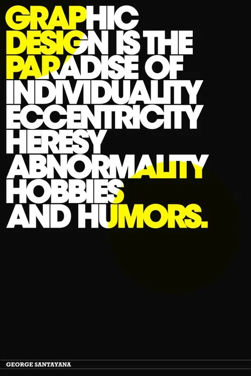 Graphic Design Quote Typography, brutalist, neo-brutalist, high-contrast