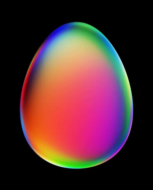 Iridescent Egg Gradient, gradient-heavy, organic, vibrant