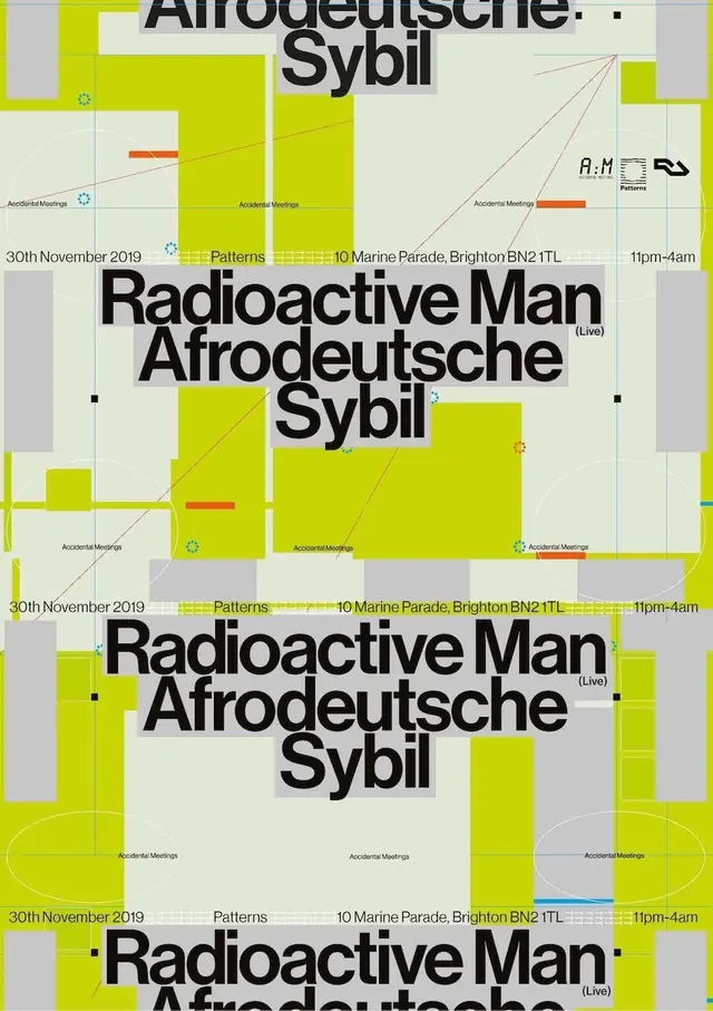 Radioactive Man Editorial Layout, swiss, brutalist, high-contrast