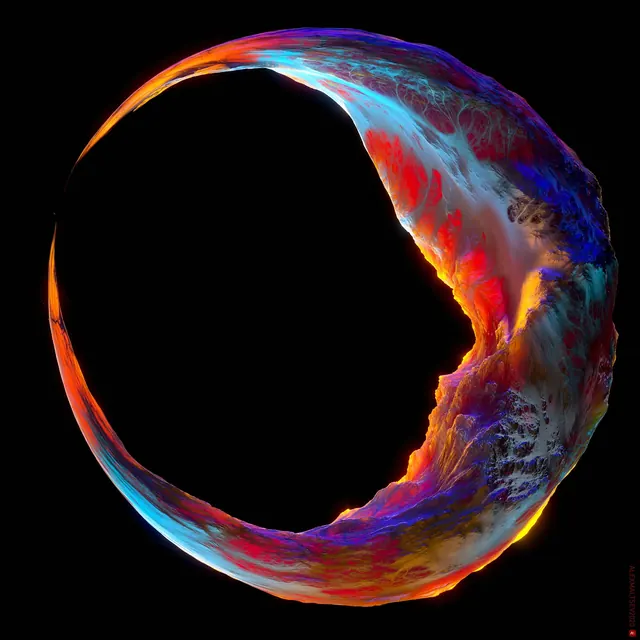 Abstract Colorful Ring, organic, gradient-heavy, vibrant