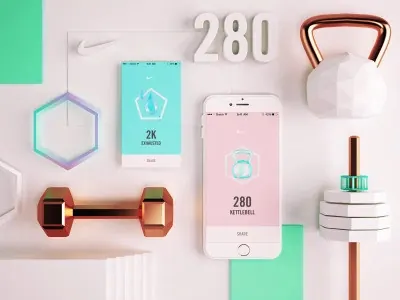 Geometric UI and Branding Elements, minimal, swiss, light