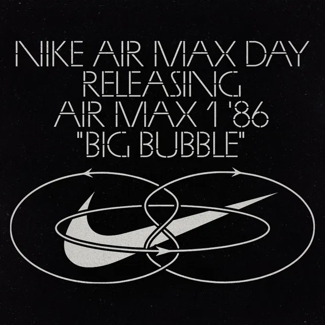 Nike Air Max Day Poster, minimal, brutalist, monochrome