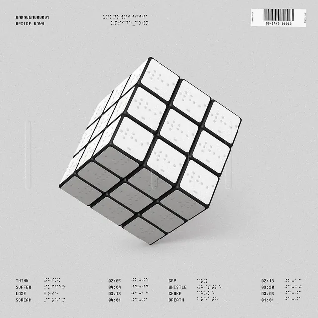 3D Isometric Grid Cube Design, minimal, swiss, monochrome