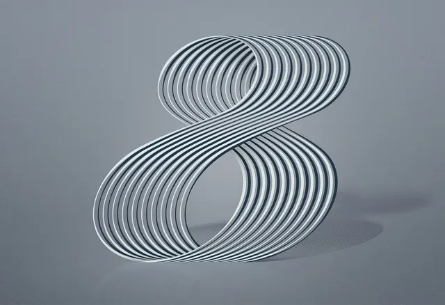 Abstract Interlocking Rings, minimal, geometric, light