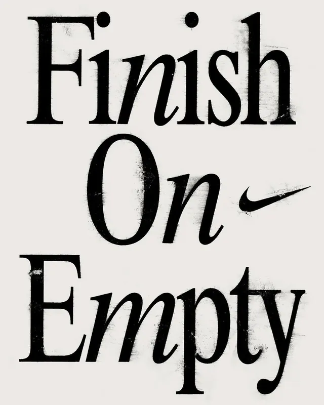 Finish On Empty Wordmark, minimal, monochrome, monochrome