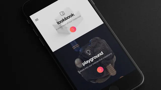 Playground App UI Mockup, minimal, dark-mode, dark