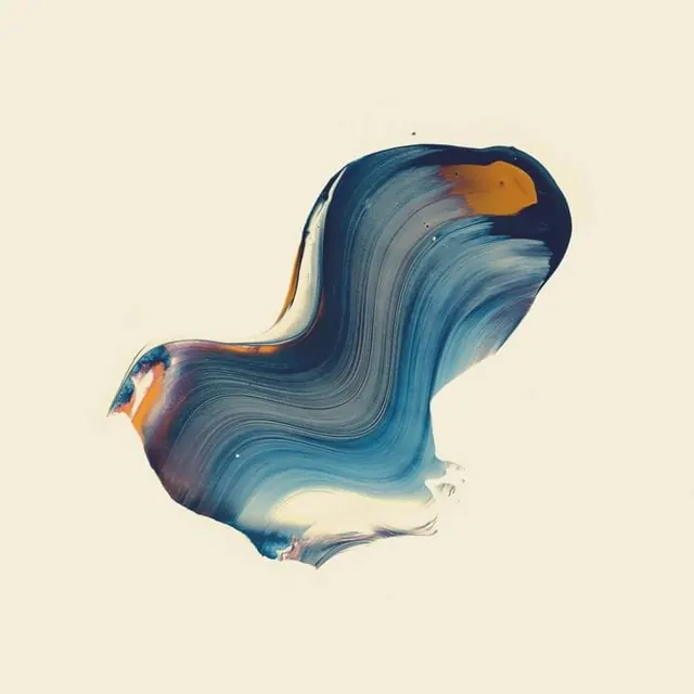 Abstract Fluid Paint Stroke, organic, abstract, cool