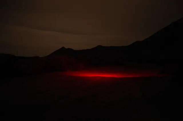 Lava Flow Landscape, minimal, dark-mode, dark