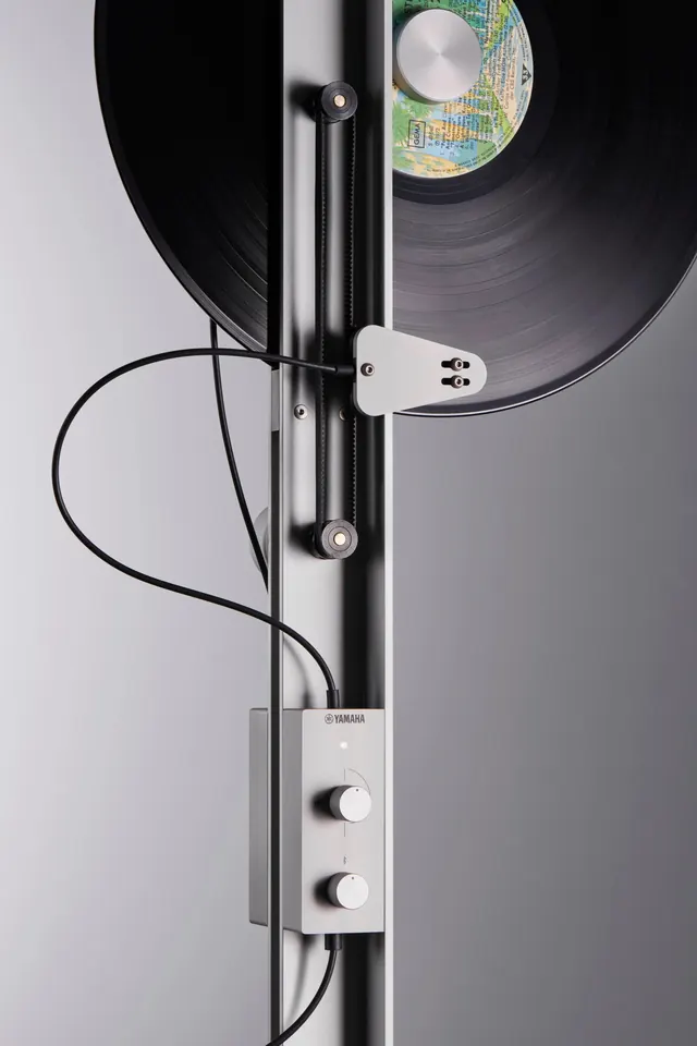 Vinyl Record and Hardware Mockup, minimal, technical, high-contrast