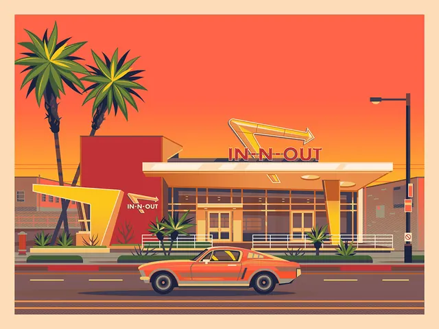 Retro Art Deco Style Illustration, retro, flat, vibrant