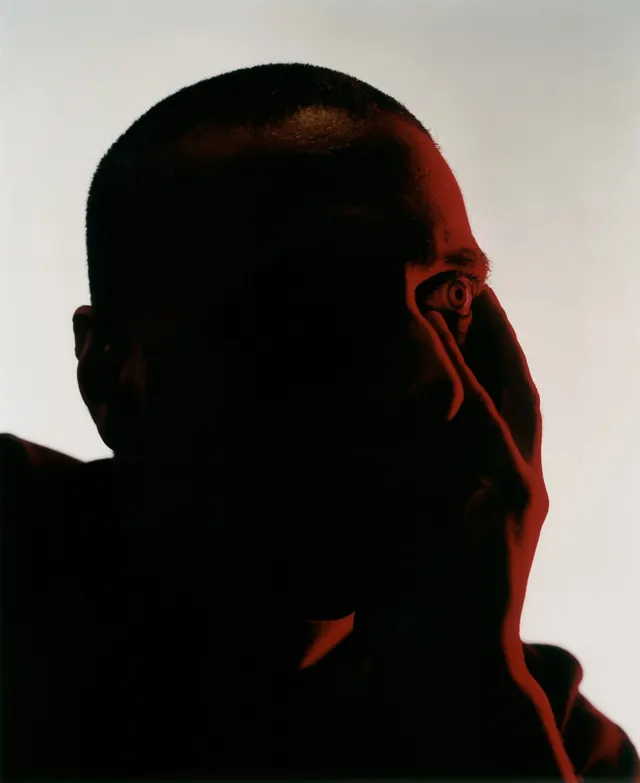 High-Contrast Silhouette Portrait, minimal, monochrome, monochrome