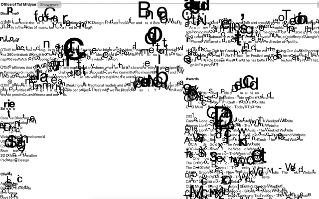 Typography and Letterform Exploration, maximalist, data-dense, monochrome