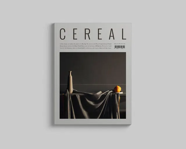CEREAL Magazine Cover, minimal, editorial, dark