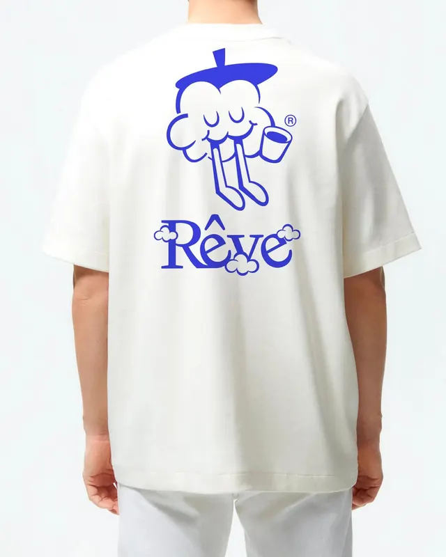 Blue Line Art Graphic T-Shirt, illustrated, playful, light