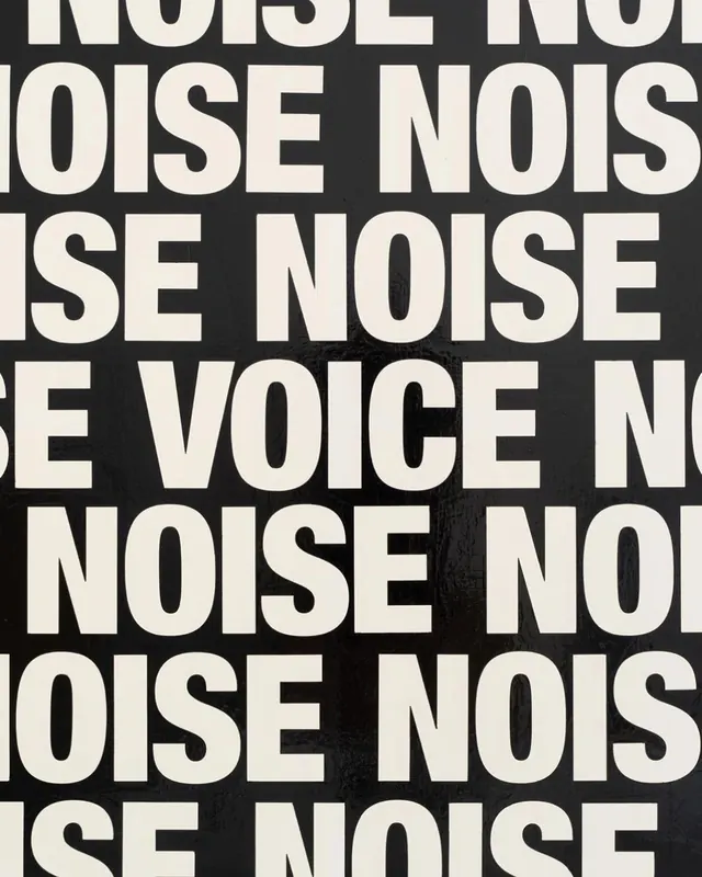 Typography Pattern - NOISE and VOICE, brutalist, minimal, monochrome