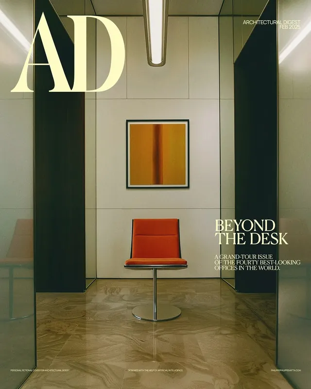 Beyond the Desk Interior Mockup, minimal, luxury, high-contrast