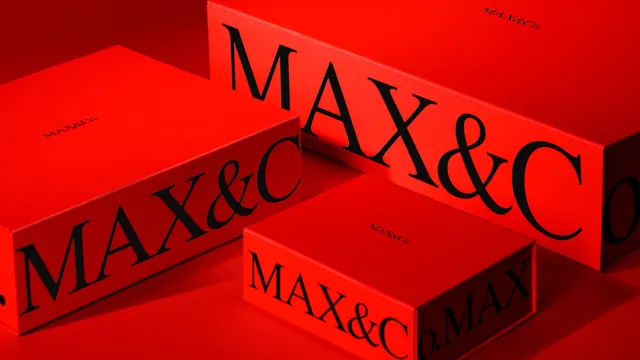 MAX&C Wordmark Mockup, minimal, boxed, vibrant