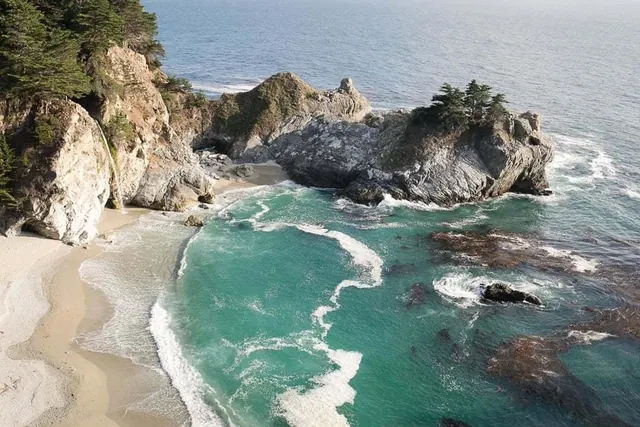 Coastal Rocky Shoreline, photographic, organic, vibrant