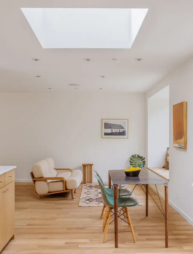 Minimalist Interior Design with Skylight, minimal, photographic, light