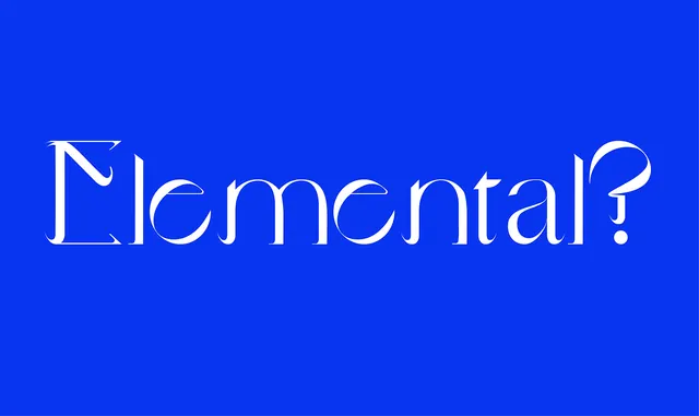 Elemental Wordmark, minimal, flat, vibrant
