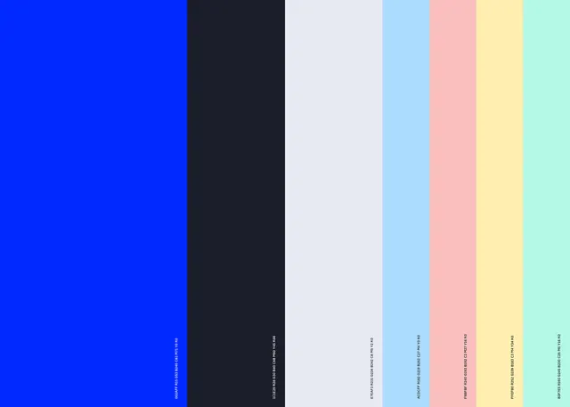 Vertical Color Block Palette, minimal, swiss, vibrant