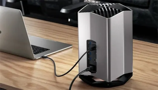 Laptop and Desktop PC Mockup, minimal, corporate-clean, light