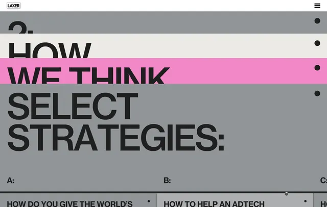 Typography-focused layout with pink highlight, minimal, swiss, high-contrast
