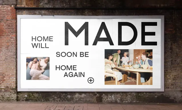 Home Made Signage Mockup, minimal, boxed, high-contrast