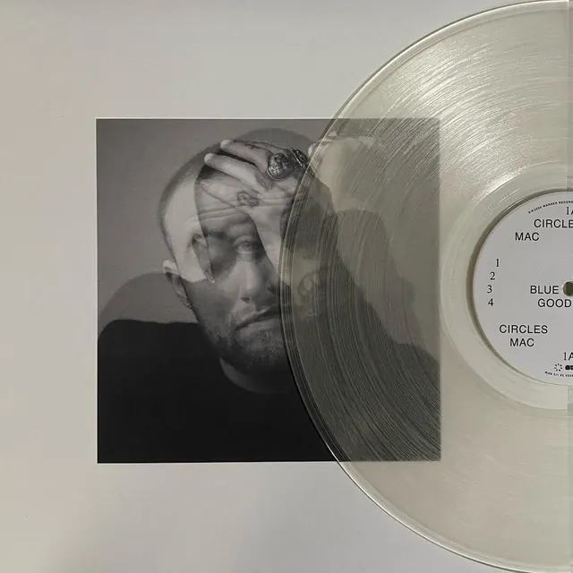 Vinyl Record Mockup with Portrait, minimal, monochrome, monochrome