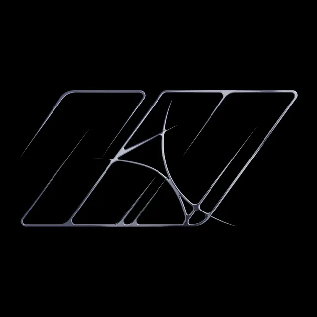 Abstract Geometric Line Logo, minimal, geometric, monochrome