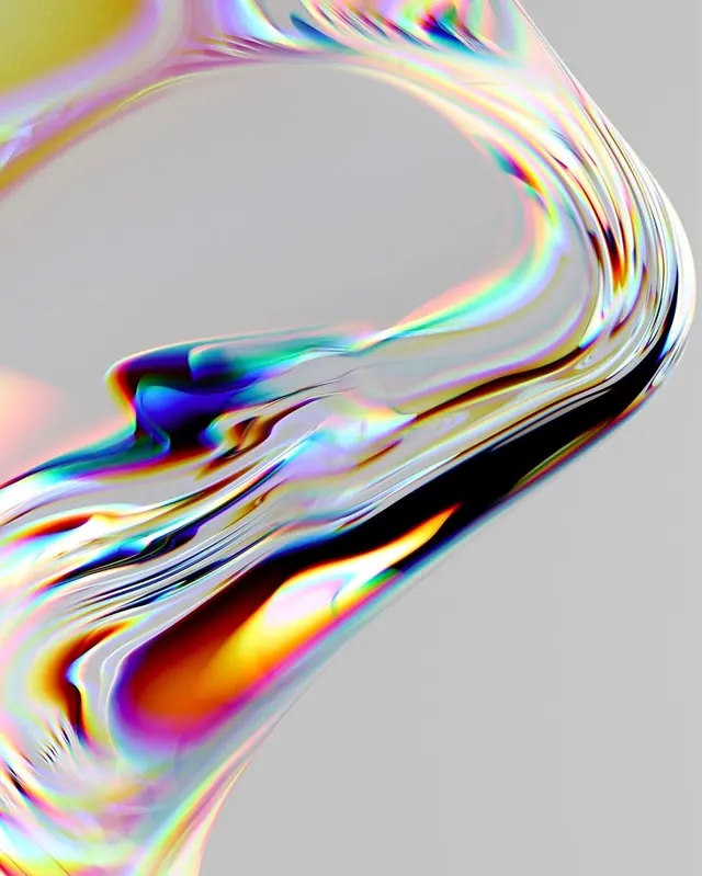 Iridescent Fluid Abstract, organic, gradient-heavy, vibrant