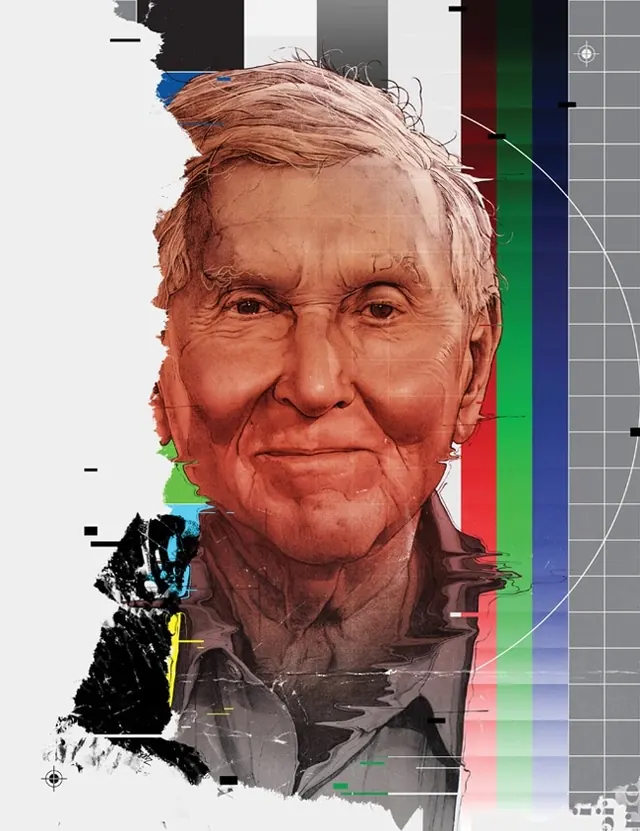 Abstract Portrait Collage, maximalist, brutalist, vibrant