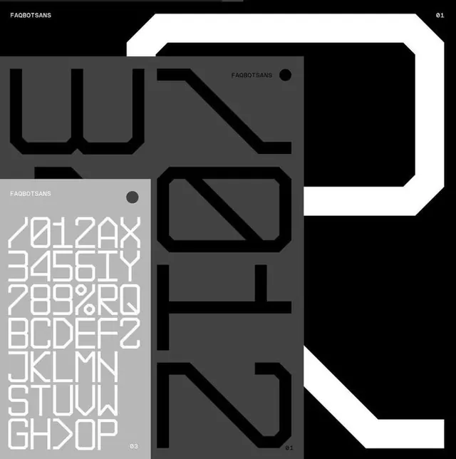 Geometric Typography Identity System, minimal, swiss, monochrome