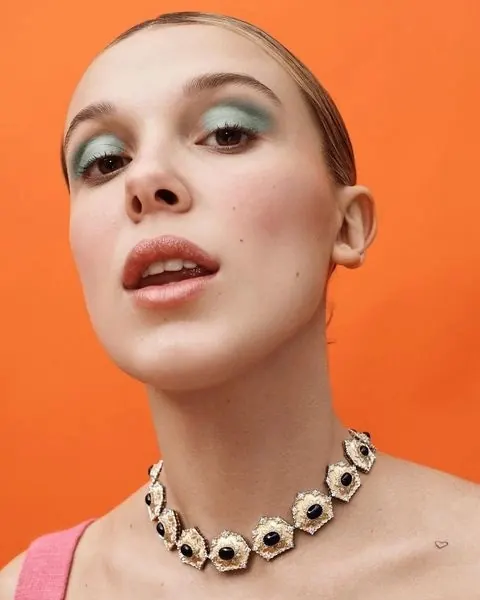 Portrait of a Woman with Jewelry, photographic, luxury, vibrant